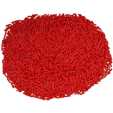 Homankit Red Jimmies Sprinkles Edible Sprinkle Candy Soft Jimmies Toppings For Ice Cream, Cupcake, Cake, Cookie, Dessert Decorat