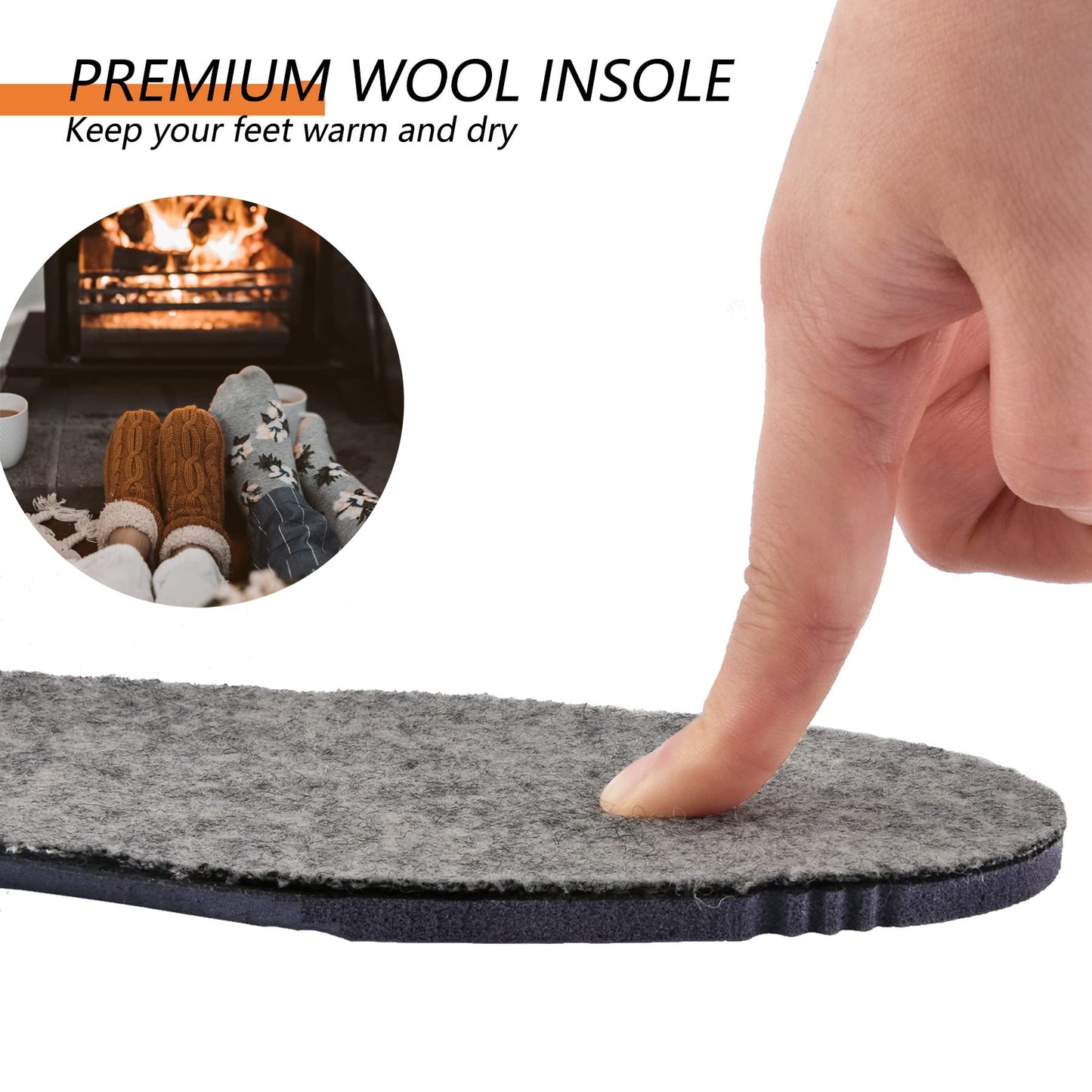 Tiestra Merino Wool Insoles For Women Fur Fleece Shoes Inserts Memory Foam Cushion Comfort Warm Sheepskin Insoles For Winter Sno