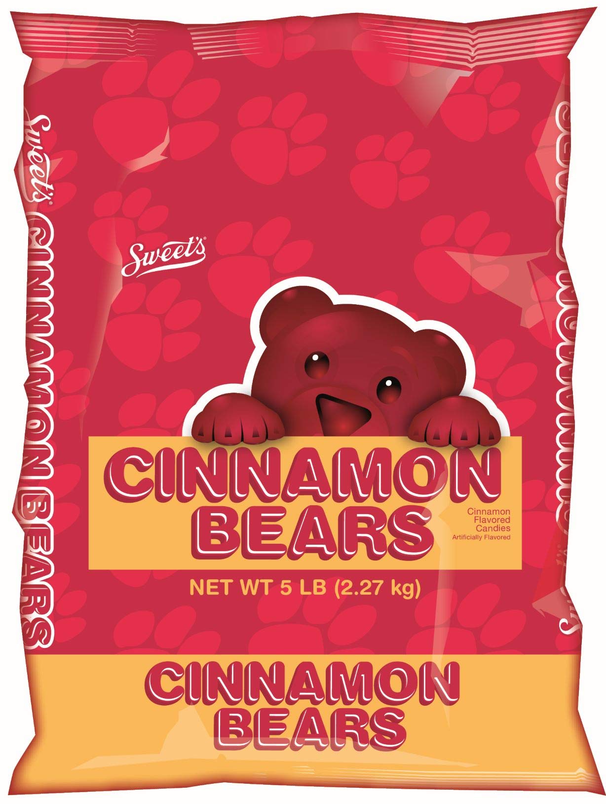 Sweet Candy Company Red Cinnamon Gummy Bears - Hot and Spicy Cinnamon Gummy Candy in Bulk, Gluten Free Gummies for Kids and Adul