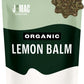 J MAC BOTANICALS Organic Lemon Balm Loose Leaf Tea, Dried Herbal Infusion, 4 oz