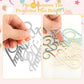 Lusofie 6 PCS Happy Birthday Cake Toppers, Silver Acrylic Glitter, Suitable for Cakes Above 4 Inches