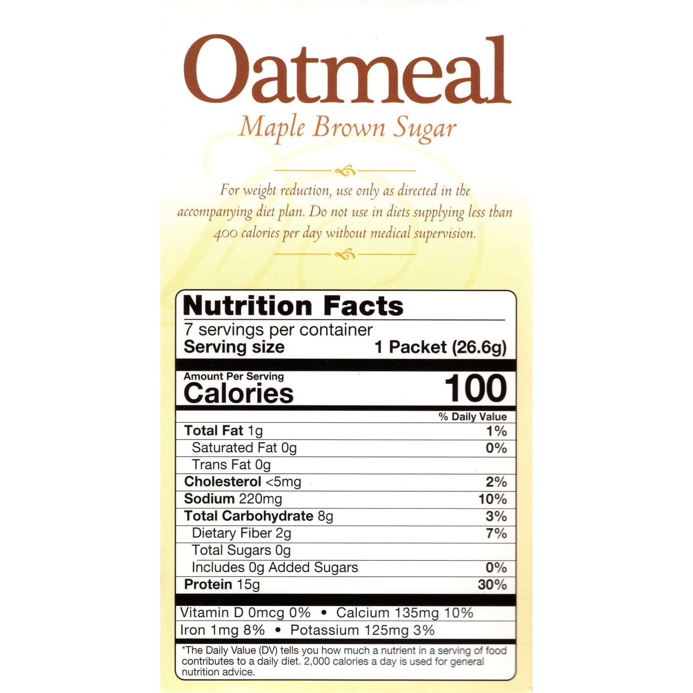 Nutmeg State Nutrition HealthyWise - High Protein Oatmeal, 15g Protein, Low Calorie, High Fiber, Low Sugar, Low Fat, Ideal Prote
