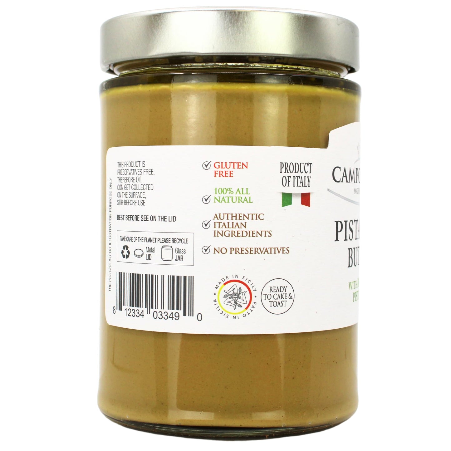 Pistachio Butter Sweet Cream  21.2 oz (600g)  Rich & Nutty Pistachio Spreand Cream for Dubai Chocolate Bars  Campo DOro