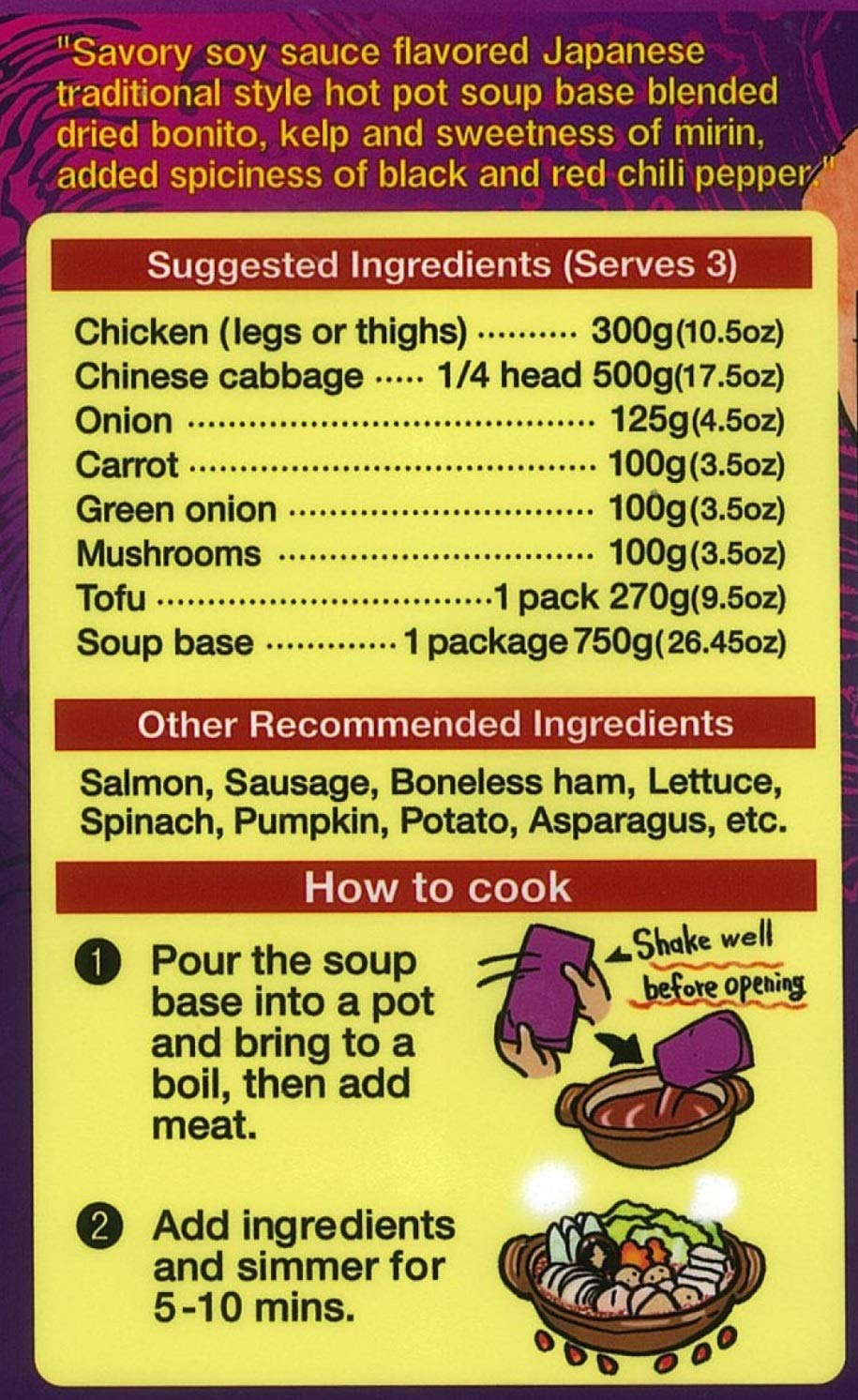 Daisho Nabe Hot Pot Soup Base Soy Sauce Flavor