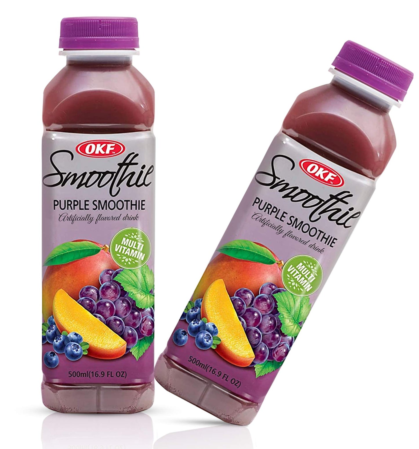 OKF Smoothie Purple, 16.9 Fl Oz (Pack of 20) - Refreshing Fruit Drink, Convenient Size