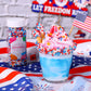 Patriotic Sprinkles For Cake Decorating, Food Grade Red White And Blue Star Sprinkles For Cupcakes Cakes Ice Cream Desserts Cook