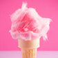 SNACKTERY Cotton Candy - Cherry & Vanilla Flavored - 0.7 oz Tubs - Pink/White - Box of 24 Tubs