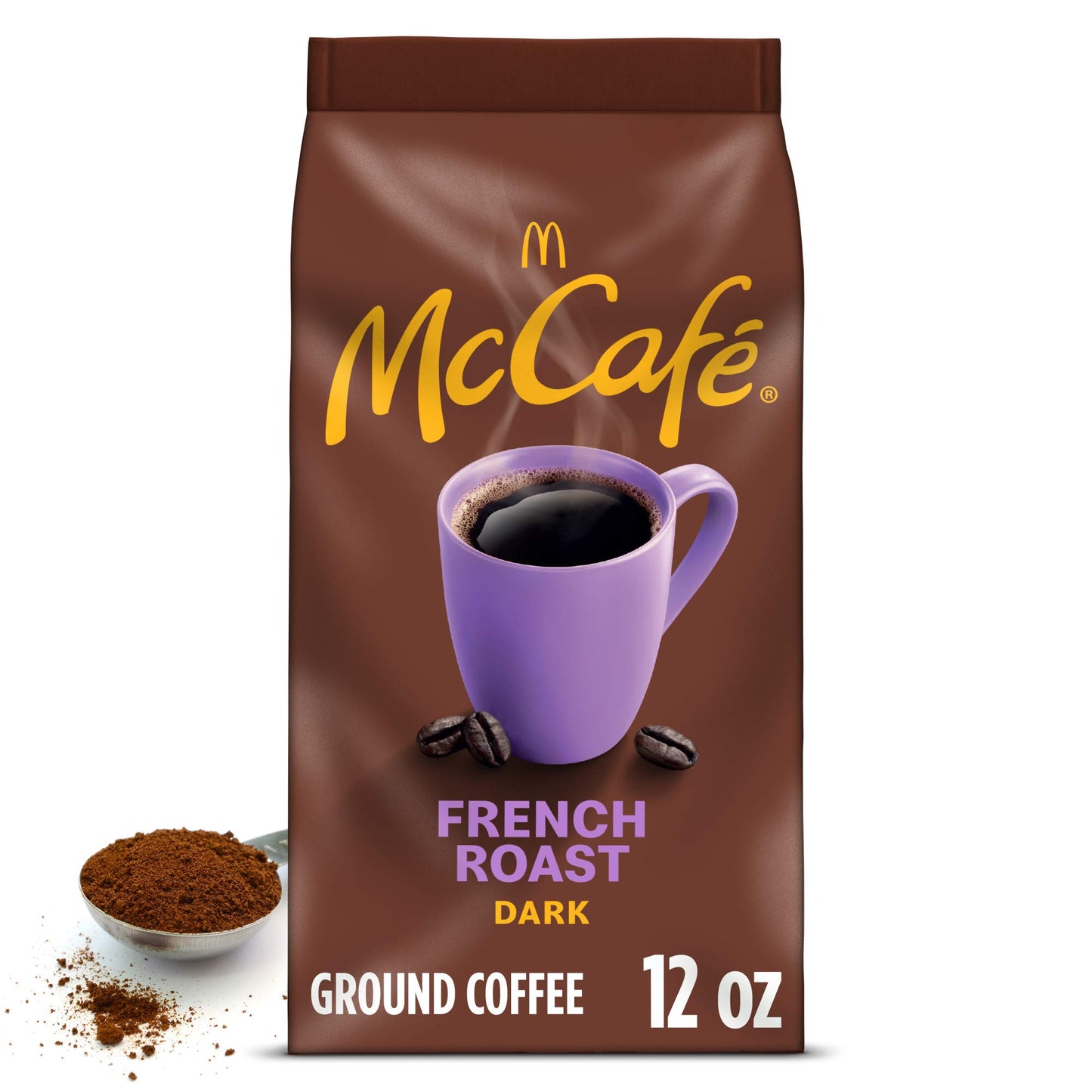 McCafe French Roast Ground Coffee, Dark Roast, 12 oz Bag, Brown, Model 5000358166