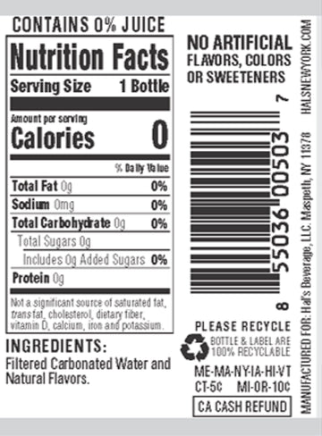 Hal's New York Seltzer Carbonated Black Cherry Flavored Sparkling Water, Zero Sugar, Zero Calorie, Zero Carbs, 20 Fl Oz (Pack of