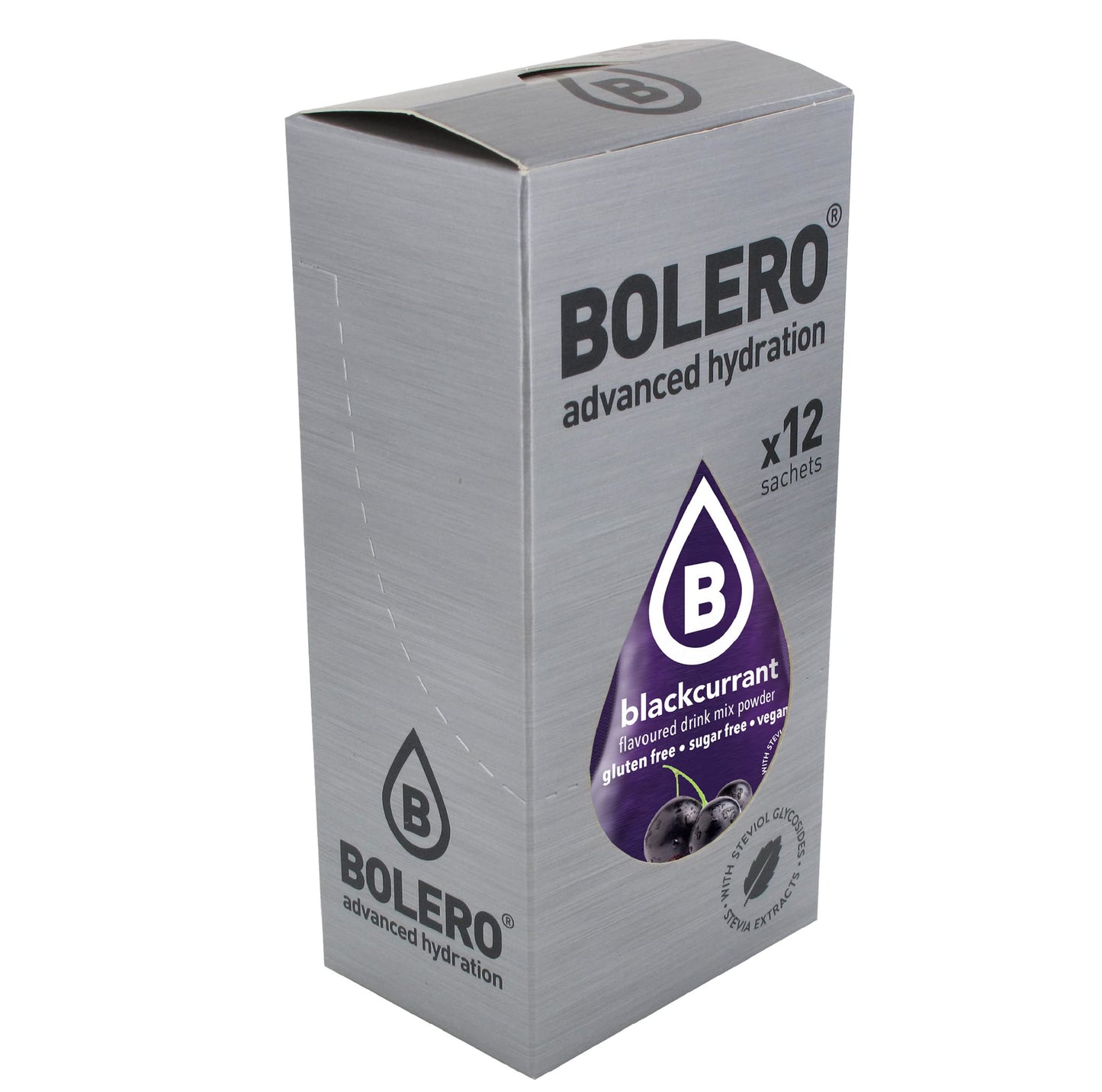 Bolero- Sugar Free Drink Mix Packets Black Currant Fruit Flavors | Powdered Flavored Water Packets | 36 Small Sachet On The Go P