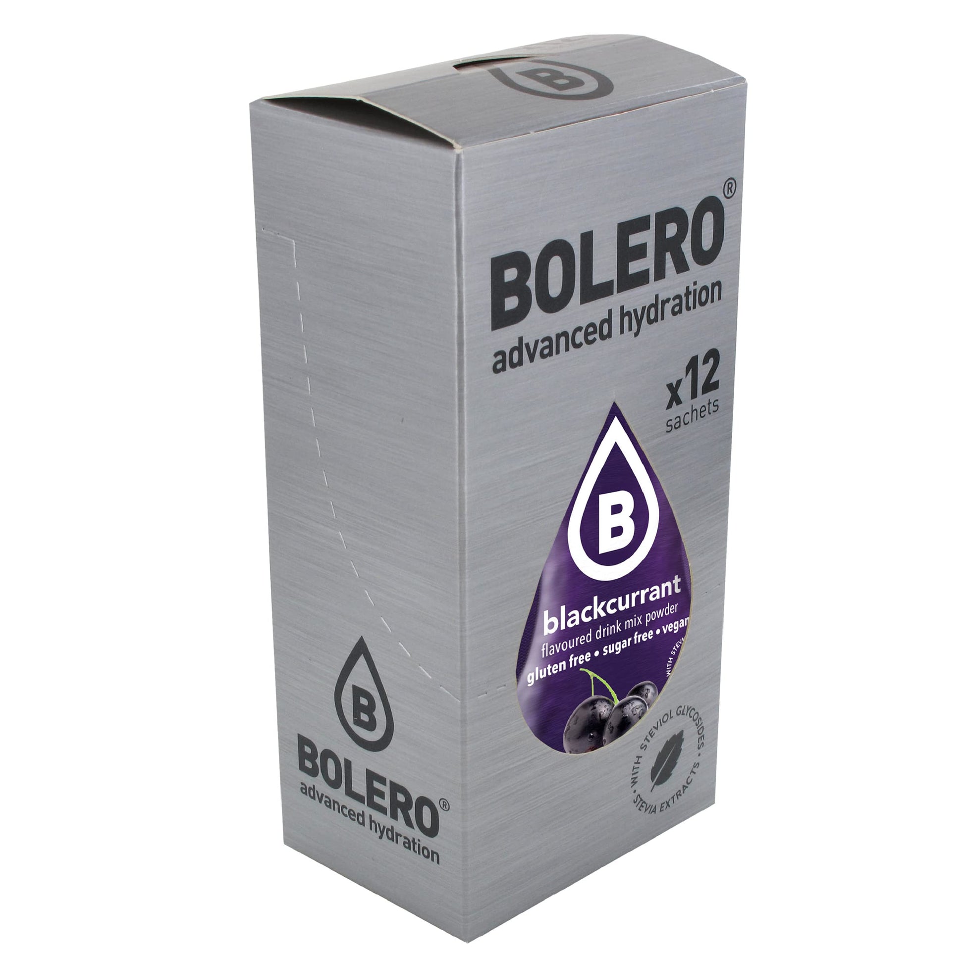 Bolero- Sugar Free Drink Mix Packets Black Currant Fruit Flavors | Powdered Flavored Water Packets | 36 Small Sachet On The Go P