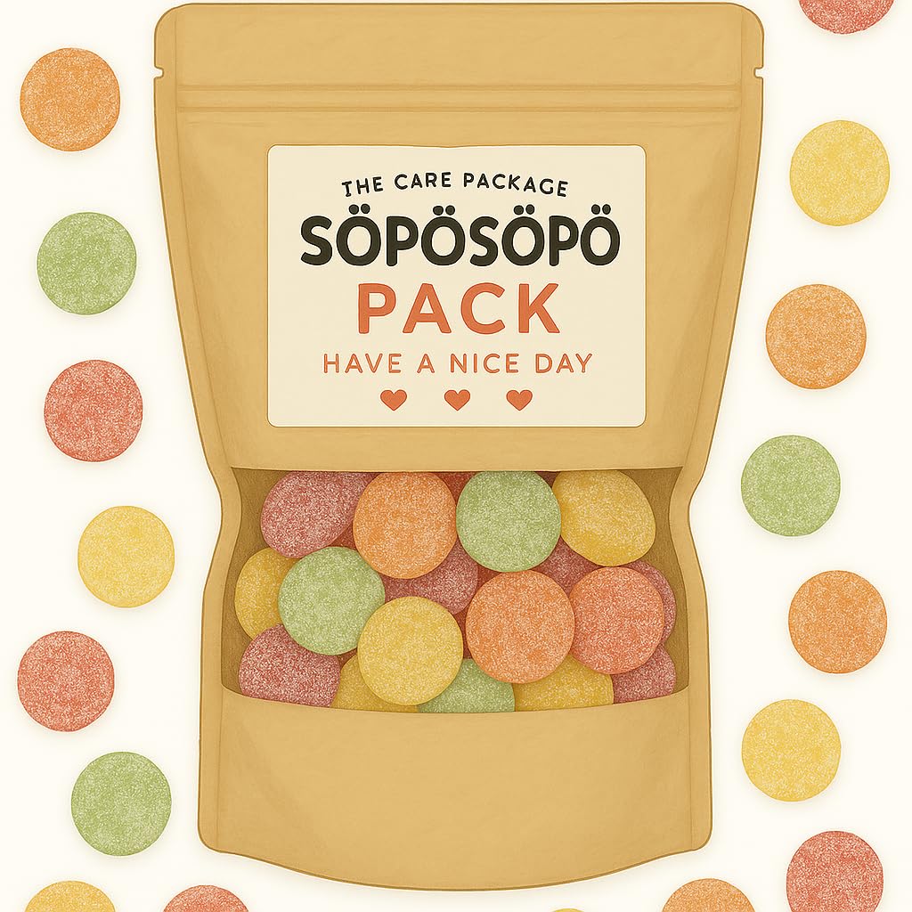 SÖPÖSÖPÖ Scandinavian Treat Pack – Pantteri Hedelmä Fruit Gummies – 150g Nordic Candy Bag