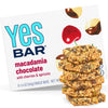 The Yes Bar - Macadamia Chocolate - Plant Based Protein, Decadent Snack Bar - Vegan, Paleo, Gluten Free, Dairy Free, Low Sugar, 
