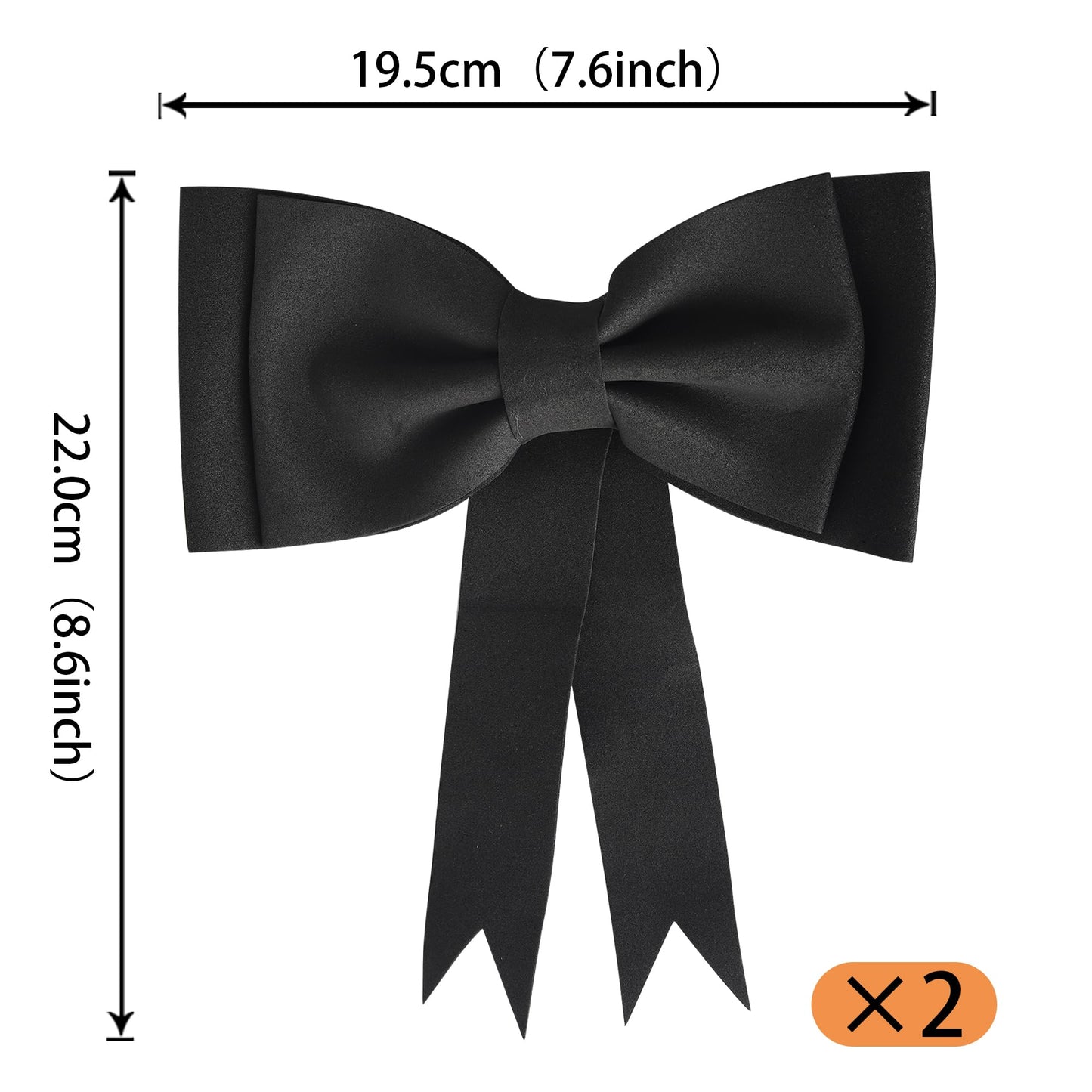 YCTHUNFISH 2 Pack Pink Bow Cake Topper Kit - EVA Foam Bowknot for Birthdays, Baby Showers, Weddings - Oversized Black Bows