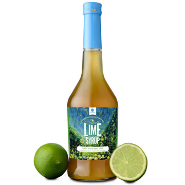 Gourmanity Lime Syrup, 2 Ingredients Only, Zingy, Citrus-Infused Syrup, Ideal for Flavoring Snow Cones, Italian Soda, Cocktails 