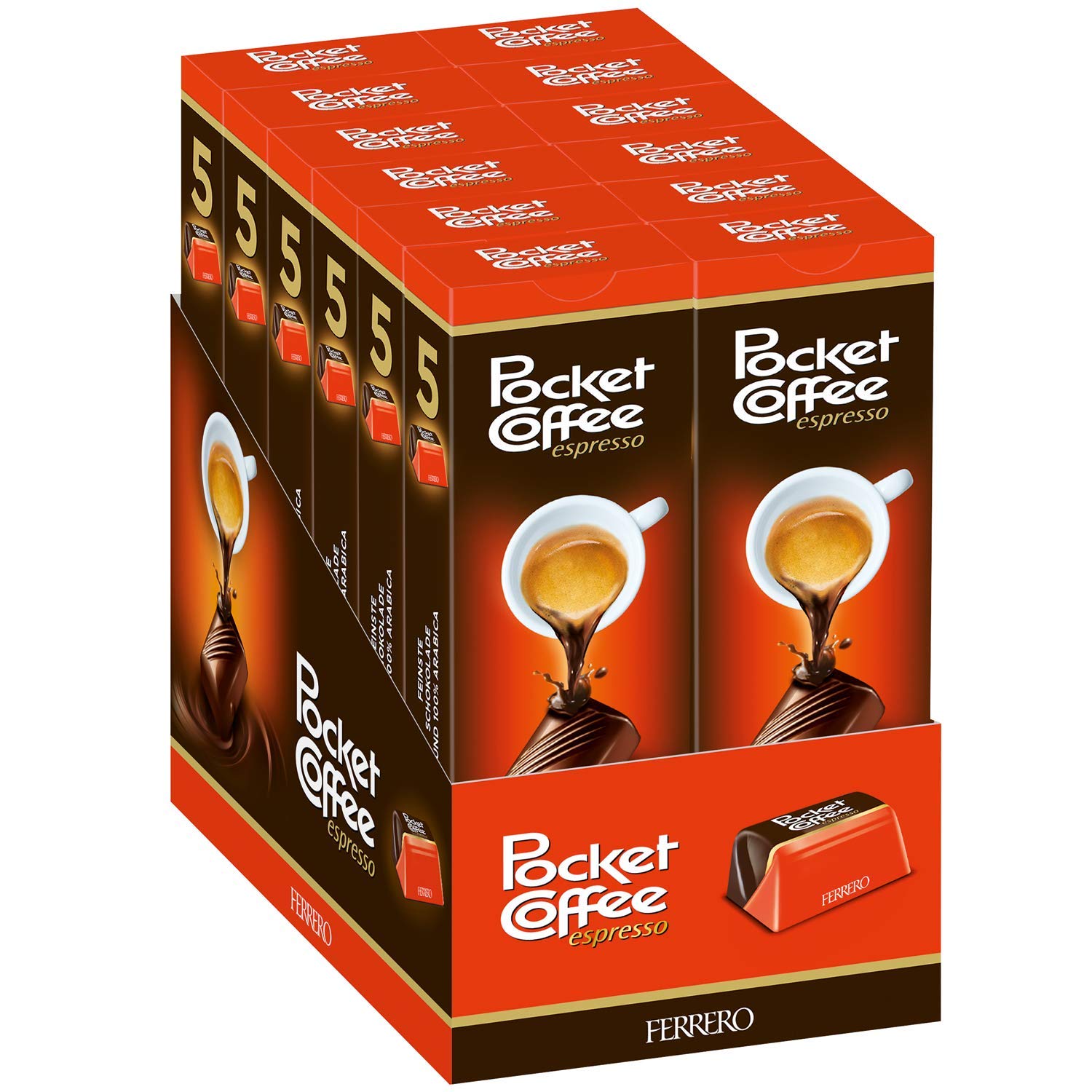Ferrero Pocket Coffee 12 Packs of 5 Pieces - 60 Total Pieces
