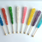 Classic Rock Candy Sticks, Sugar Rock Crystal Lollipops, Individually Wrapped (Pack Of 60, Rainbow Assorted Flavors)
