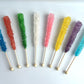 SweetGlob Classic Rock Candy Sticks - Sugar Rock Crystal Lollipops, Rainbow Assorted Flavors, 18 Count, Individually Wrapped