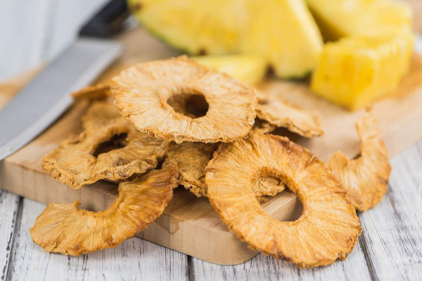 Food to Live Organic Dried Pineapple Rings, 1 Pound Non-GMO, Flavorful Chewy Fruit Snack, Vegan, Unsulfured, No Sugar Added, Bul