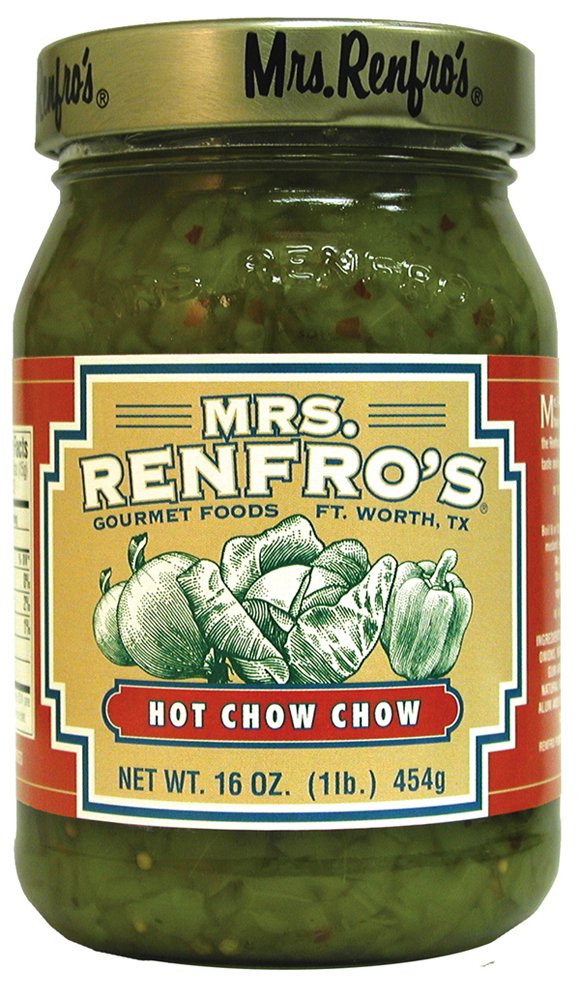 Mrs. Renfro'S Hot Chow Chow | No Hfcs, 16-Oz Jar (Pack Of 4)