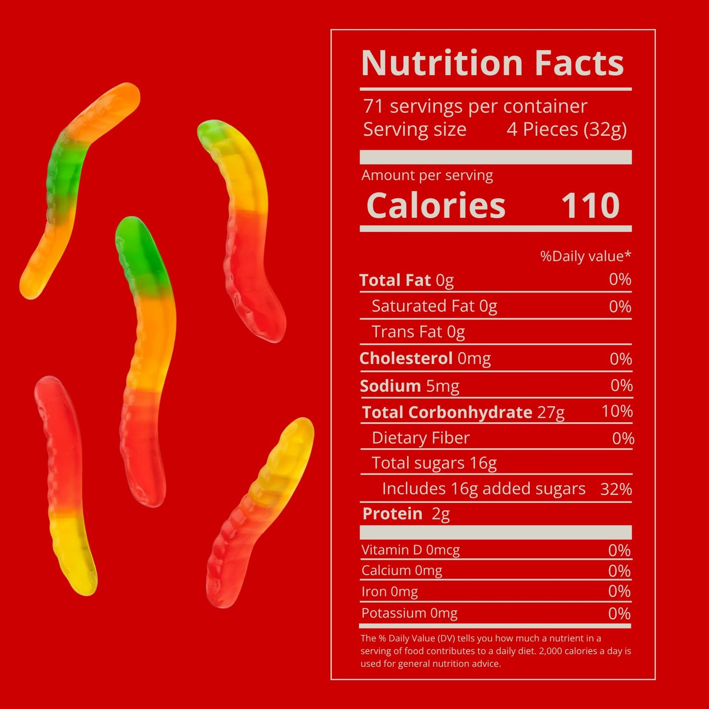 Kervan Candy Bebeto Gummy Worms - Fruity, Soft & Sweet Gummy Candy Bulk For Kids, Gift Snacks And Parties - Classic Worms Gummies Big Party Size Bag (5 Lbs)