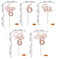 Rssta i Cupcake Toppers 30 Pack Rose Gold Glitter 6th Birthday Picks, Model XM202