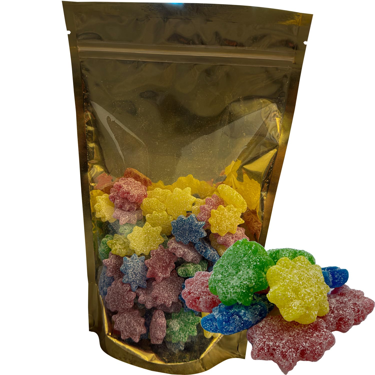 Nimiano Brand Assorted Four Flavor Sour Power Bursts Freshly Packaged In Reusable Pouch | 1 Lb. (Assorted Bursts)