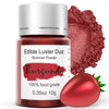 Burgundy Luster Dust Edible for Cakes Cocktails - 10g Colaele Edible Shimmering Dust for Chocolates, Metallic Food Coloring Powd