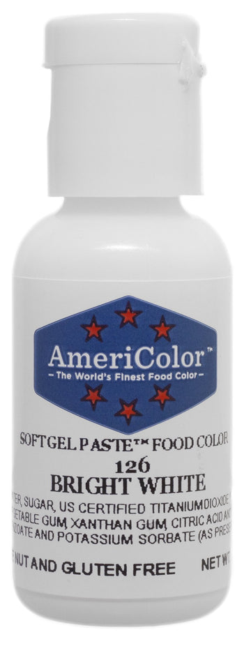 Food Coloring Americolor - Bright White Soft Gel Paste, .75 Ounce