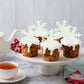 50Pcs White Edible Snowflake Cupcake Toppers Snowflakes Cake Topper Decorations For Christmas Winter Holiday Frozen Theme Babysh
