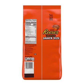 Reese'S Milk Chocolate Peanut Butter Snack Size Cups, Candy Bag, 33 Oz (60 Pieces)