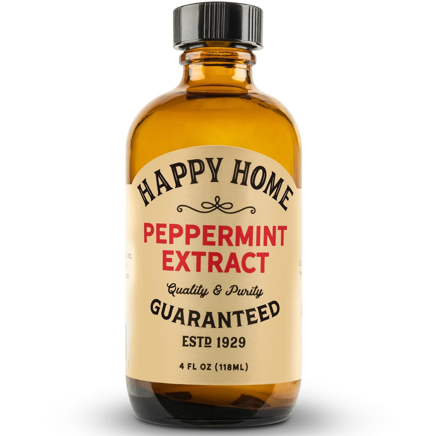 Happy Home Peppermint Extract, Natural Flavoring, 4 oz