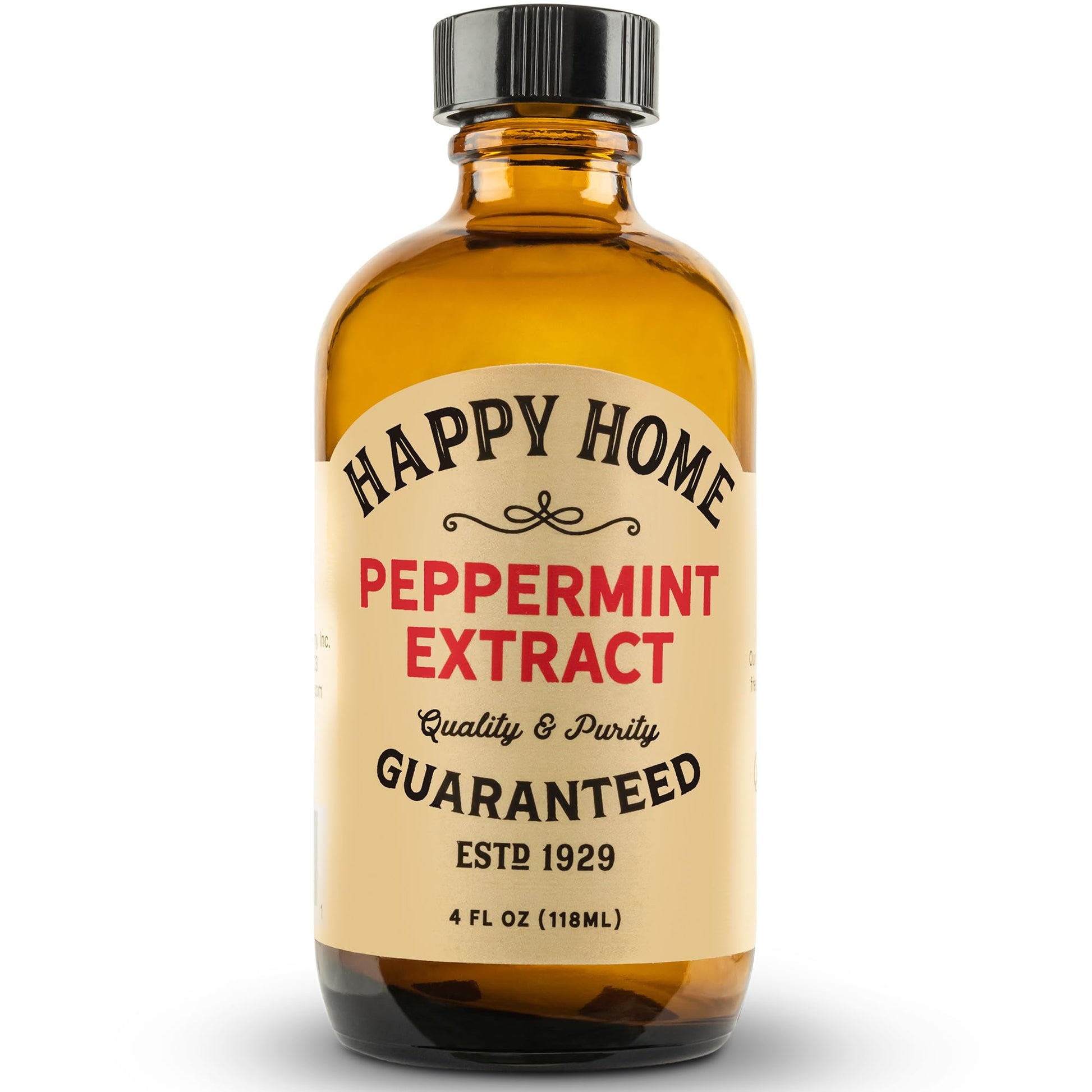 Happy Home Peppermint Extract, Natural Flavoring, 4 oz