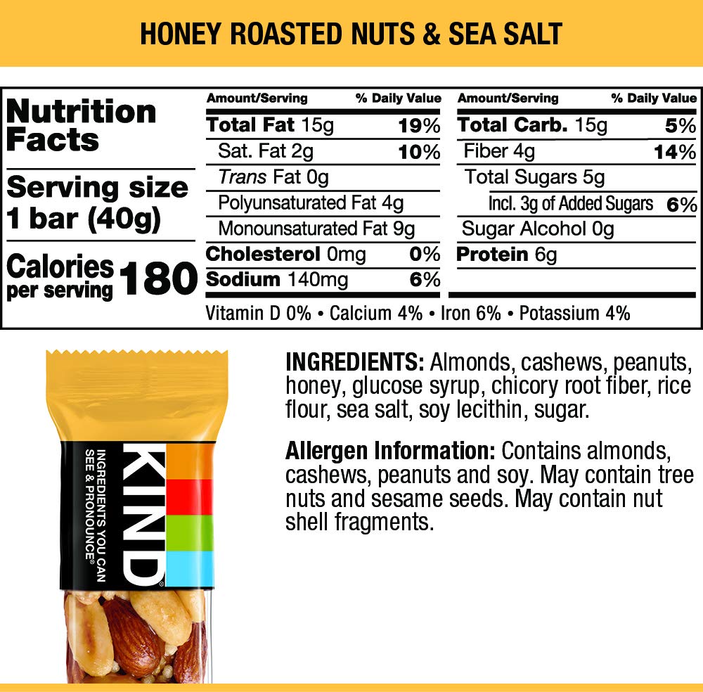 Kind Nuts And Spices Bar ,Food,Hny Rost Nut Sea Sal