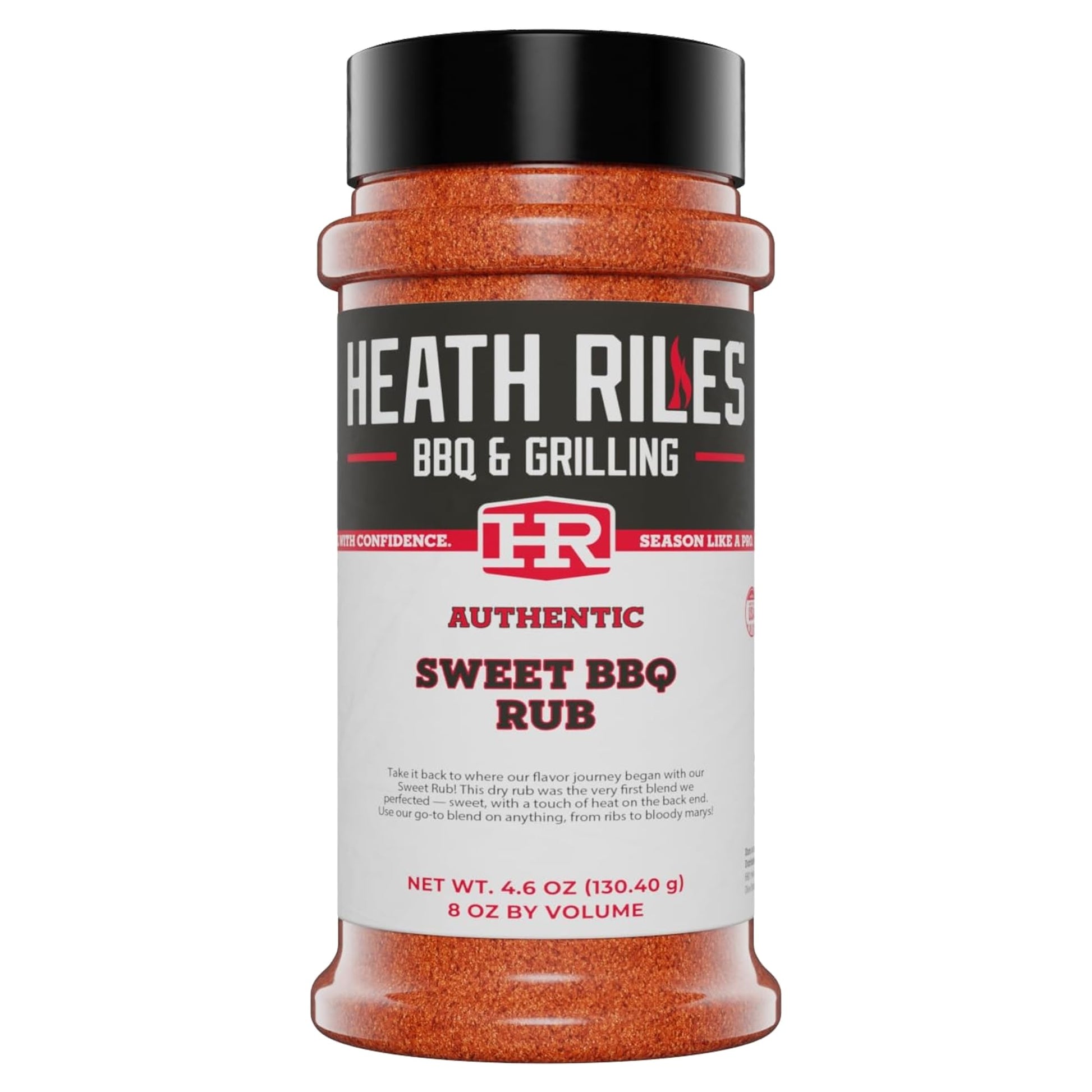 Heath Riles Bbq Rub - Sweet Seasoning  Champion Pitmaster Recipe  Legendary Rubs For Aromatic Use & Grilling  80+ Bbq Championships  8 Oz.
