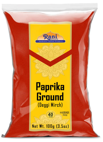 Rani Paprika (Deggi Mirch, Low Heat, Low Heat) Spice Powder, Ground 3.5oz (100g) ~ All Natural, Salt-Free | Vegan | No Colors | 