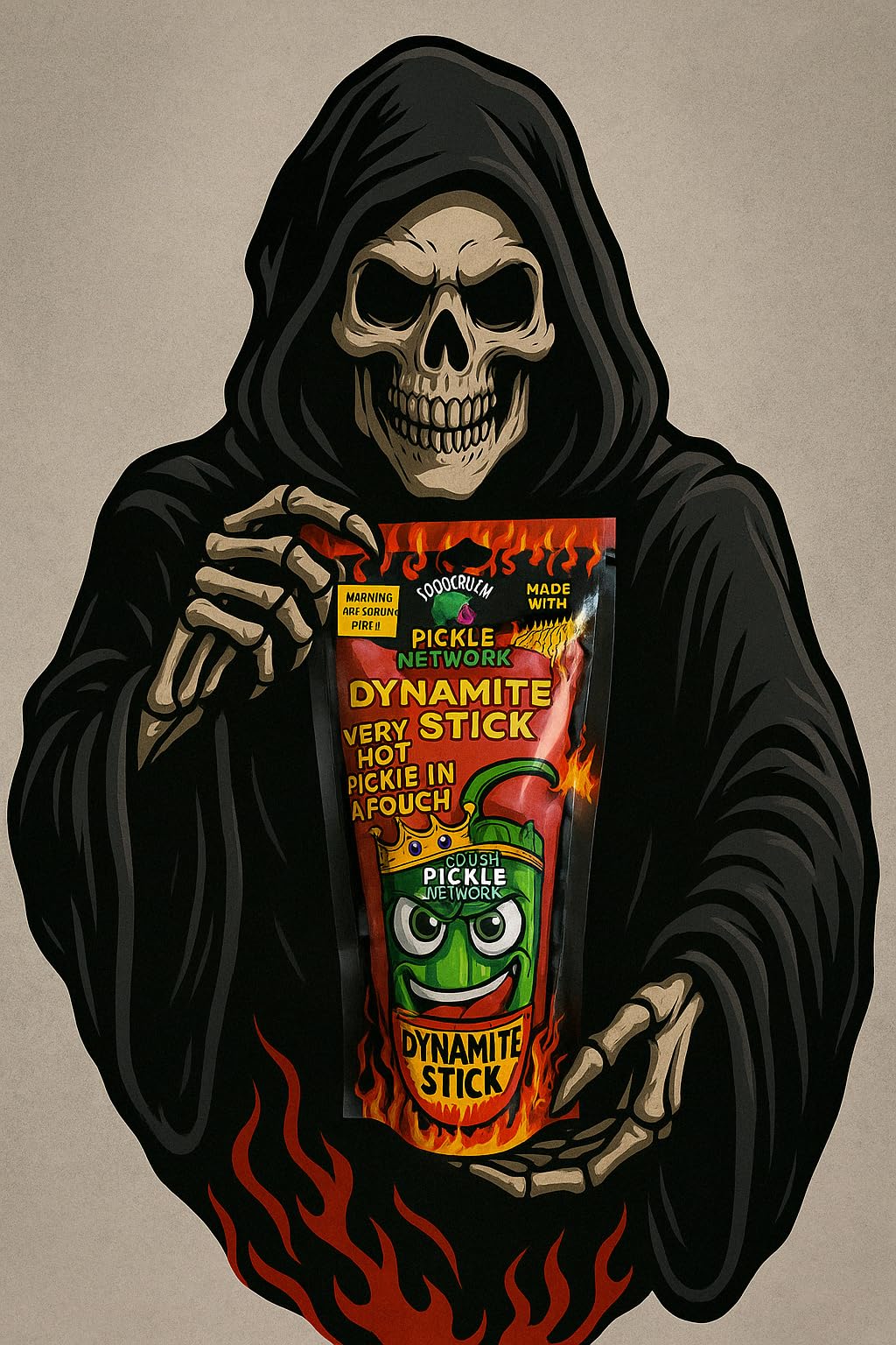Worlds Hottest Pickle-Food Crush Dynamite Stick-Spicy Pickles In A Pouch! (Pack Of 3) Hot & Juicy And Actually Tastes Great! Inf