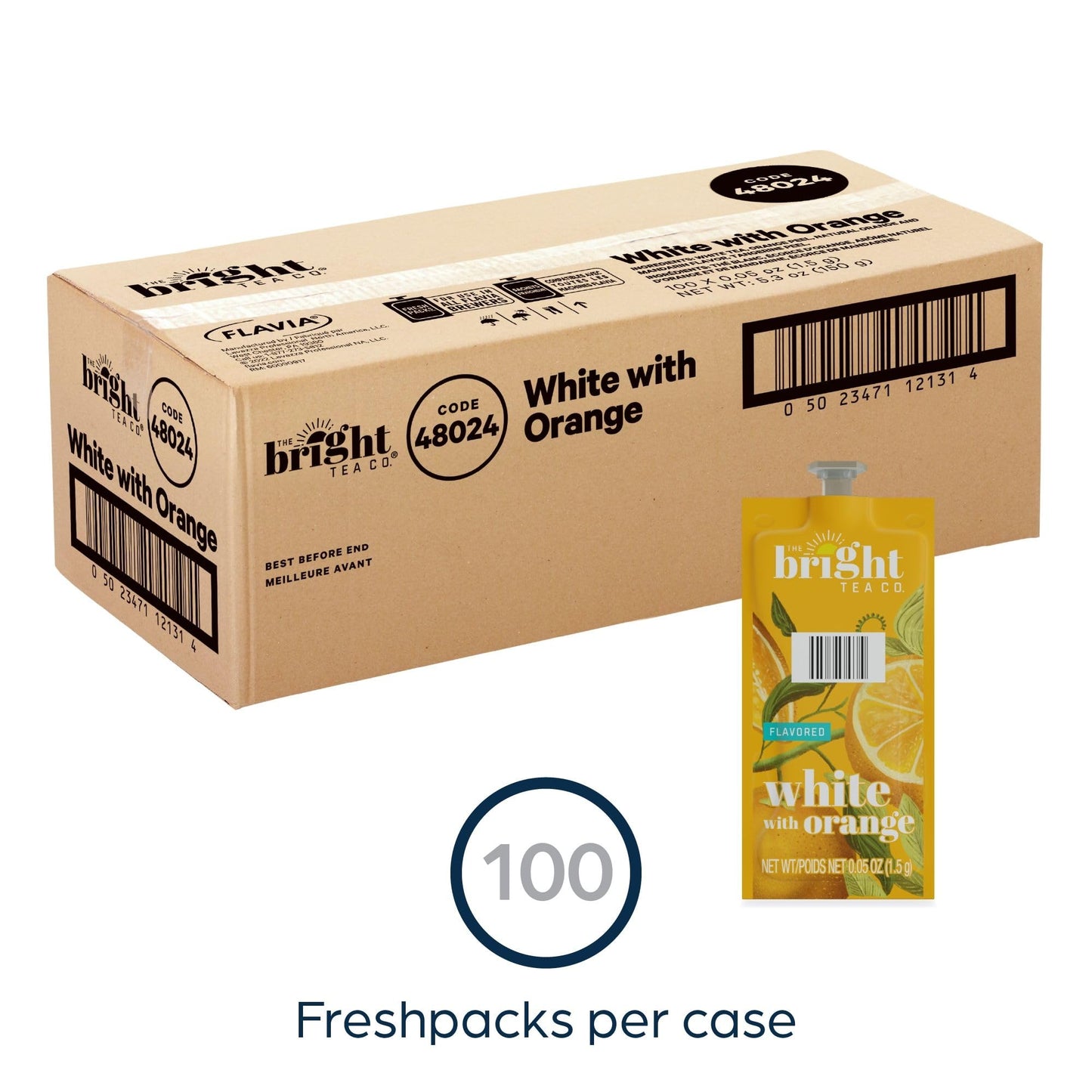 Flavia Tea, White With Orange, 20-Count Fresh Packs (Pack Of 5)