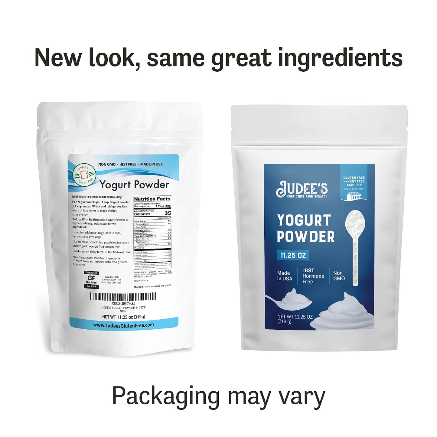 Judees Yogurt Powder - 100% Non-GMO, Gluten-Free, Nut-Free - 11.25oz - Made from Real Dairy - Homemade Yogurt & Dips