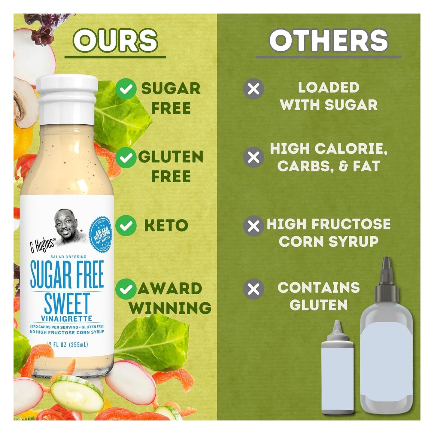 G. Hughes Sugar Free Salad Dressing Bundle Including (Sweet Vinaigrette)