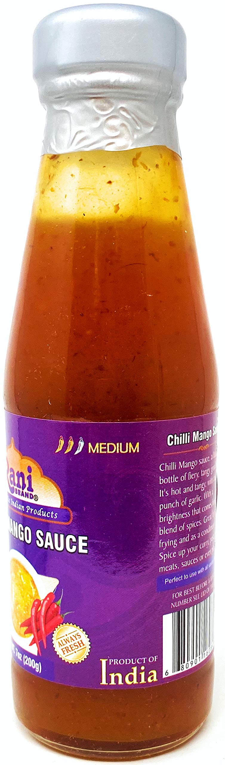 Rani Chilli Mango Sauce (Sweet & Spicy Dipping Sauce) 7Oz (200G) Glass Jar, Ready To Eat, Vegan ~ Gluten Free | Non-Gmo | Indian