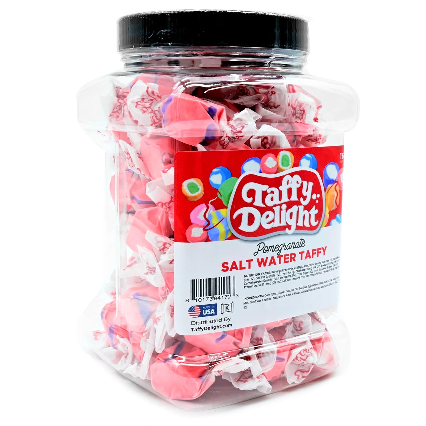 Taffy Delight Salt Water Taffy (16Oz, Pomegranate)