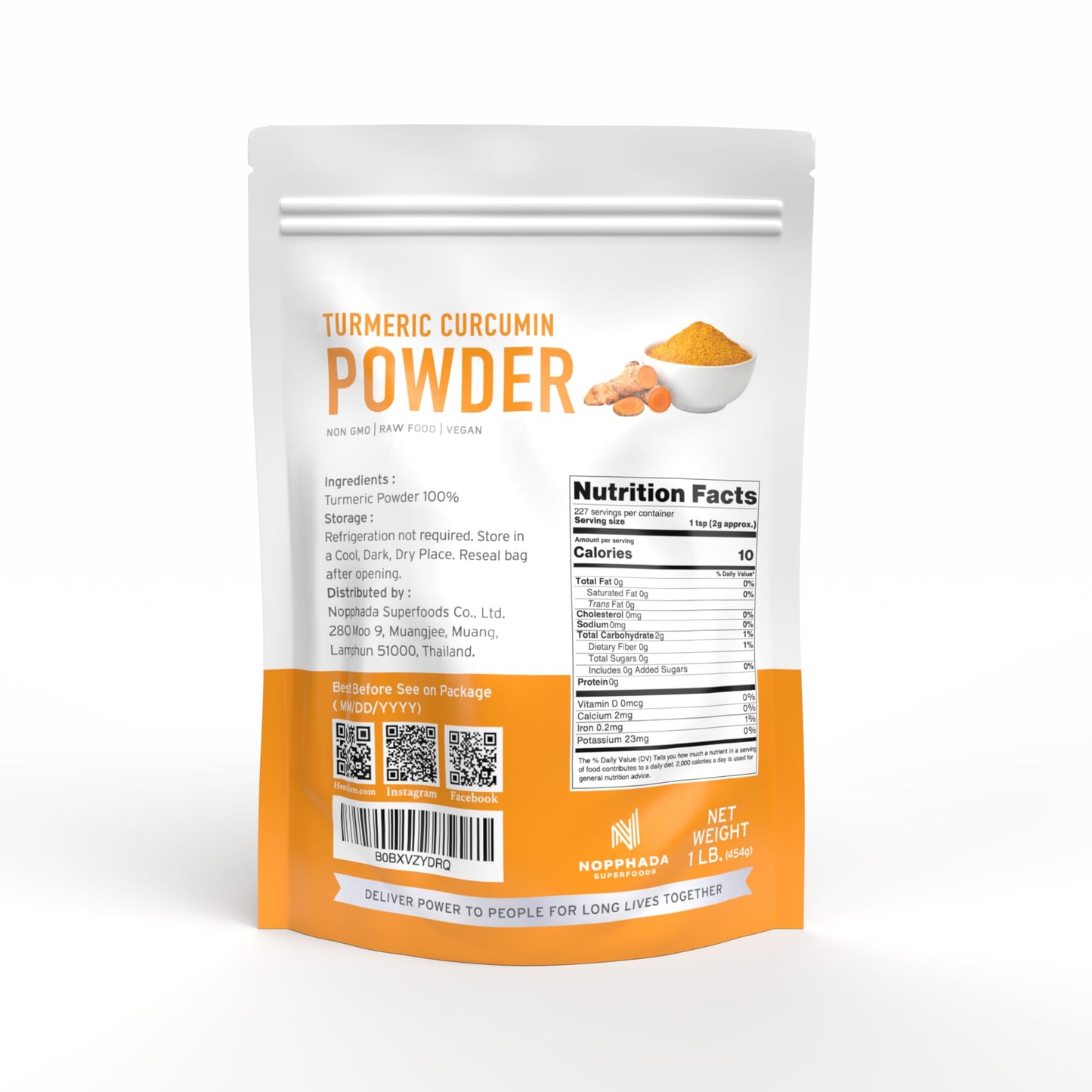 HOMTIEM Organic Turmeric Root Powder, Vegan, Gluten Free, 8 Oz (227g)