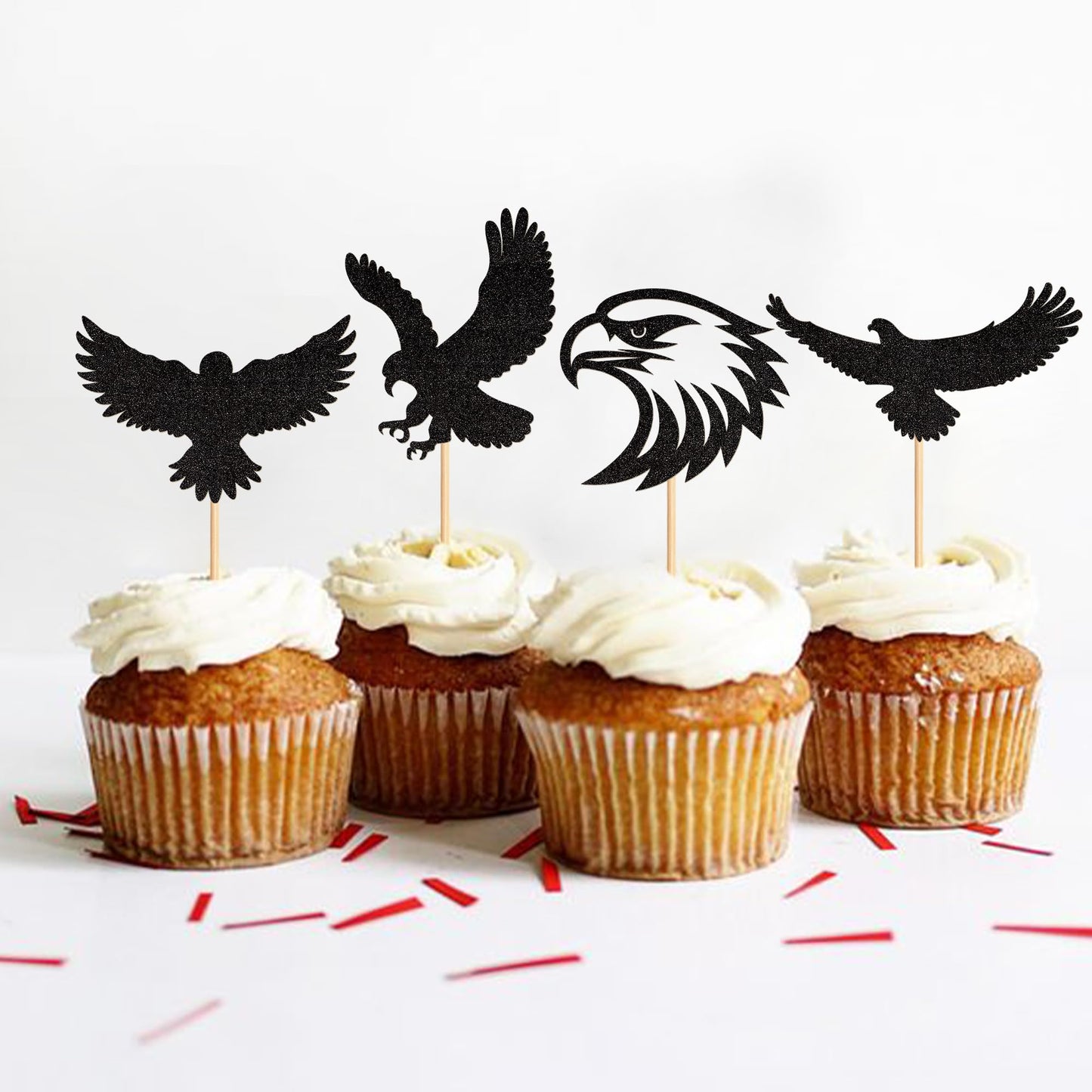 Ercadio 24 Pack Eagle Cupcake Toppers Eagle Cupcake Picks Animal Cupcake Picks Eagle Birthday Cupcake Decorations For Baby Showe