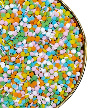 NIPEOR Rainbow Sprinkles Confetti Sprinkles 3.53oz/100gEdible Sprinkle Topping Confetti Sprinkles, Round Sprinkles for Cake Deco