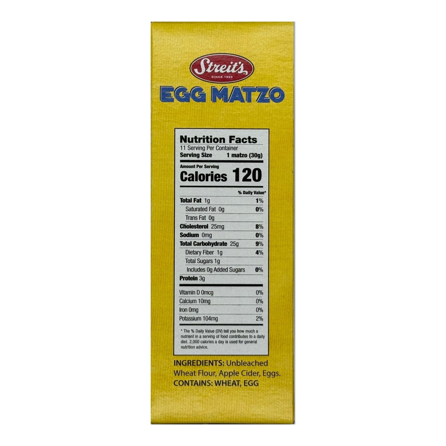 Streits Egg Matzo - Thin & Crispy, Kosher Certified, Family Owned, Pair with Soups, Spreads & Salads (12oz, Pack of 3)