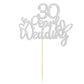 Gyufise 1Pcs 30 Pearl Wedding Cake Topper Glitter 30 Pearl Years Cake Pick Decoration For Happy 30Th Anniversary Wedding Party C