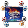 24 Ct Golazo Soccer Ball Candy Lollipops Suckers Individually Wrapped Bulk, 4 Colors + 4 Fruits Flavors, Sports Themed Sucker Lollipop Candies For Party Favors, Team  , Gifts & Goodie Bags