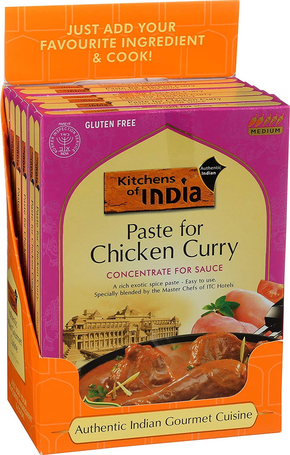 Kitchens Of India Paste for Chicken Curry, 3.5-Ounce Boxes (Pack of 6)