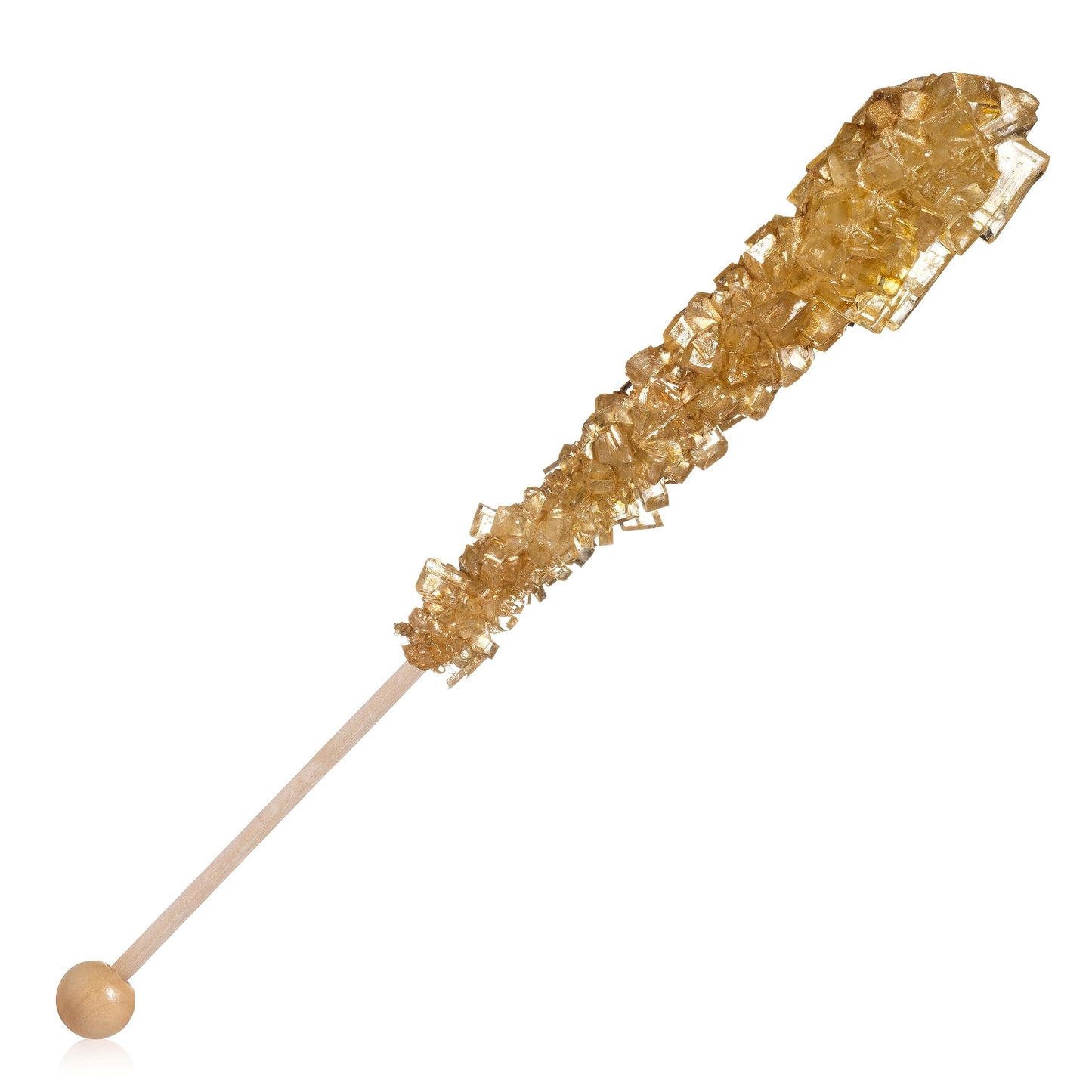 Candy Envy - Happy New Year Rock Candy Sugar Sticks - 10 Indiv. Wrapped - Gold, Black, White